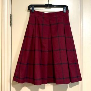Banana Republic plaid midi skirt